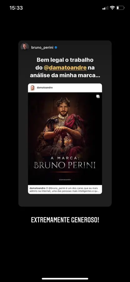 Repost de conteúdo do André